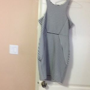 White / black dress